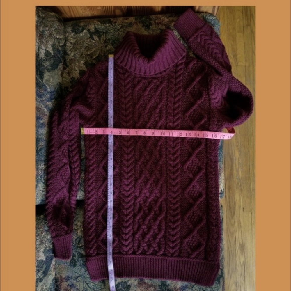 SOLD - COPY - Irish fisherman, Aran sweater S, XS, cable knit,  wool, Aran Mor - Picture 4 of 8